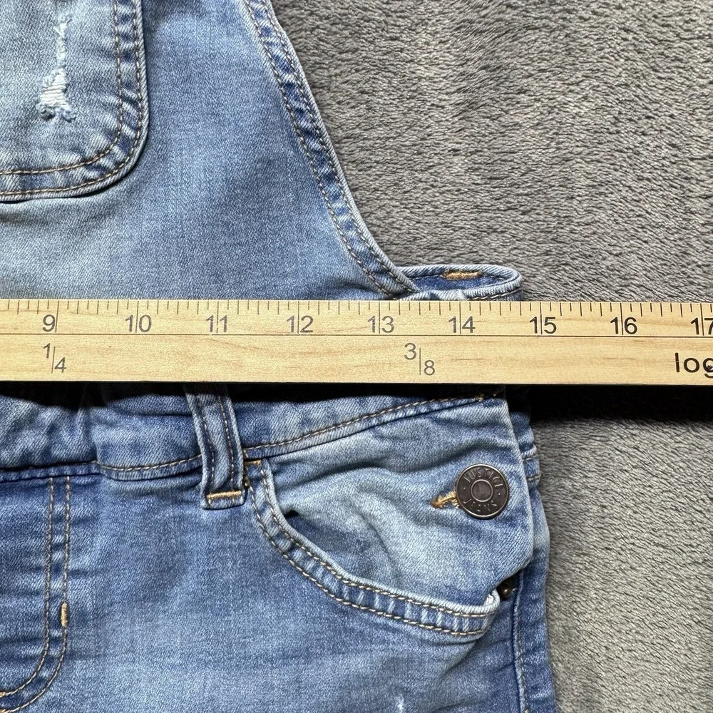 Justice Girls Overalls Short Bib Style Size 14‎ Jeans Blue Cotton